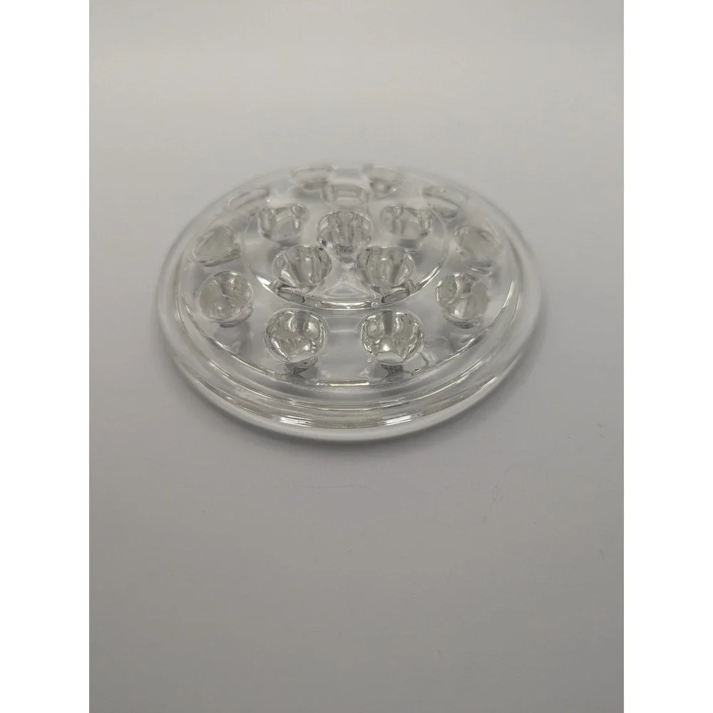Vtg 16 Hole Clear Glass Flower Frog 5.25
